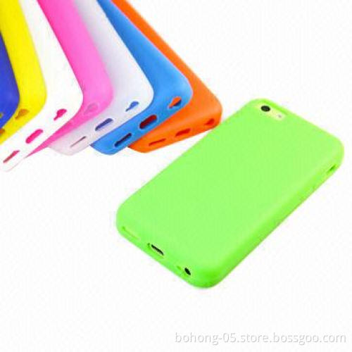 Silicone Cases for iPhone 5C, No Pattern, Various Colors Available